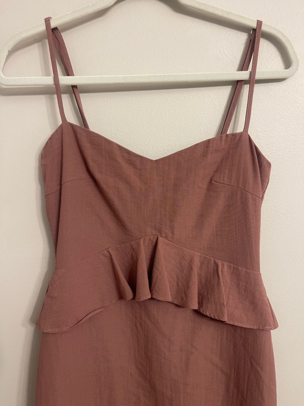 Showpo Rust Rose Ruffle Midi Dress - Picture 3 of 5